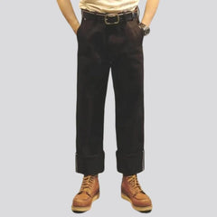 Selvedge black jeans for men