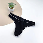 6PCS/Set Seamless Women Ribbed Cotton Thong