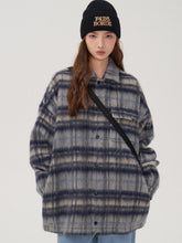 Vintage Loose Woolen Plaid Jacket