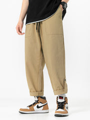 Retro Japanese Straight-Leg Sweatpants