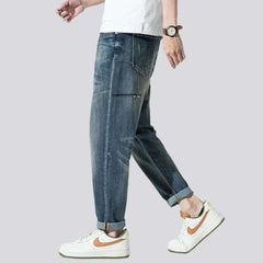 Baggy men's sanded jeans