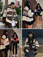 Retro Style Quilted Racing Jacket