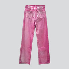 Straight color jeans for ladies