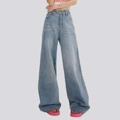 Loose polished jeans for ladies