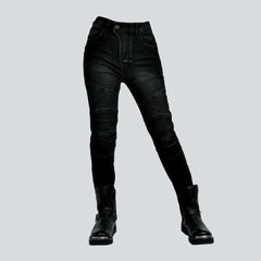 Skinny urban women's biker jeans