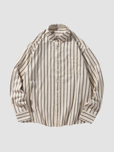 Long Sleeve Striped Casual Vintage Shirt