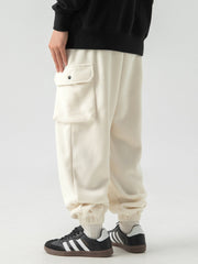 Retro Japanese Large Pocket Design Sweatpants