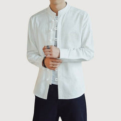 Kezumi Long Sleeve Shirt White