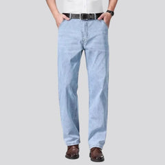 High-waist thin jeans for men