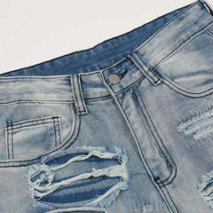 Street distressed jeans for women