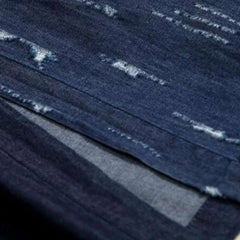 High-waist ripped denim pants for women