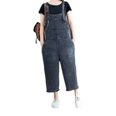 Whiskered women's jean overall