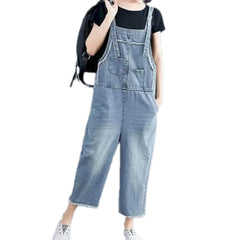 Whiskered women's jean overall