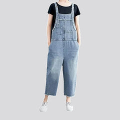 Whiskered women's jean overall