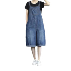Medium pattern casual denim overall for women