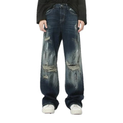 Fashionable dark men's jeans