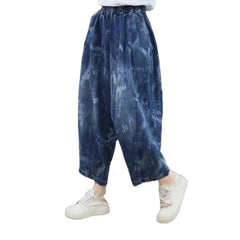 Mid rise women's denim joggers