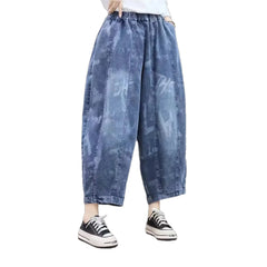 Mid rise women's denim joggers