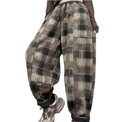 Insulated denim joggers for women