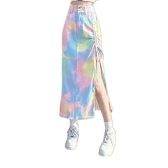 Fashionable maxi jeans skirt