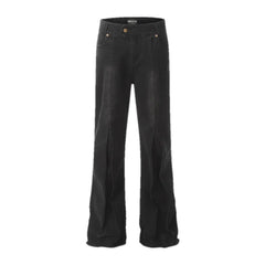 Raw hem mid-waist vintage men's jeans