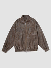 Retro Maillard Leather Jacket