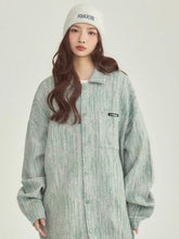 Loose Colorful Floral Washed Denim Jacket