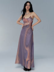 City Island Diary Off-Shoulder Suspender Dress