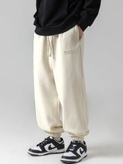 Retro Japanese Print Loose Long Sweatpants