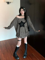 Star Round Neck Sweater