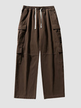 Retro Textured Sand-Washed Cargo Pants