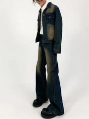 Retro Clean Fit Denim Suit