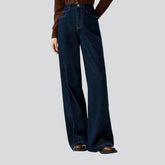 90s fashion dark flared women's jeans