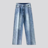 90s style light vintage baggy men's jeans