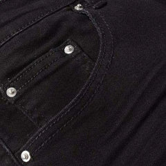 Casual skinny men's black jeans