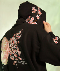 Butterfly Embroidered Harajuku Hoodie
