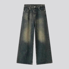 Baggy men's aged jeans