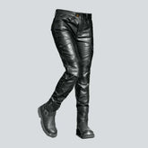 Biker wax jean pants for ladies