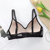 Black Mesh Embroidery Wireless Bralette