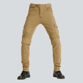 Color men's biker denim pants