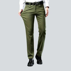 Color men's high-waist jeans