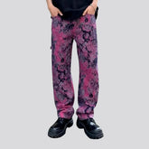 Color-ornament jeans for men