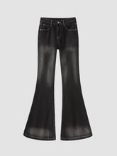 Black Washed Slim Long Bootcut Jeans