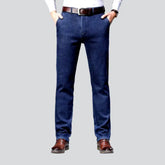 Dark tapered jeans for men
