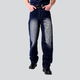 Dark-wash men's jeans