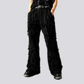 Distressed black jeans for men