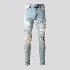 Distressed skinny jeans for men