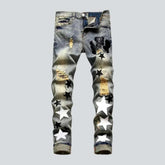 Distressed y2k jeans for men