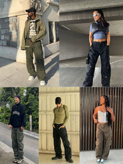 Vintage Multi-pocket Cargo Pants