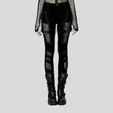 Embellished black jeans for women